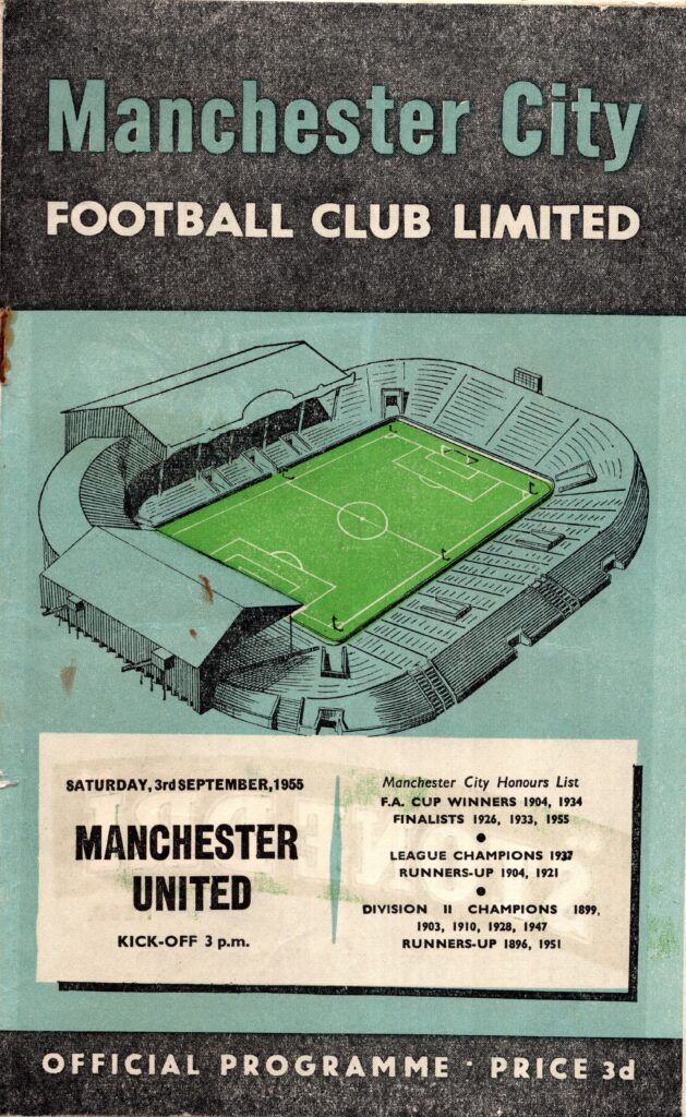 3rd September 1955 Manchester City v Manchester United Division One Matchday 05 1955-1956
