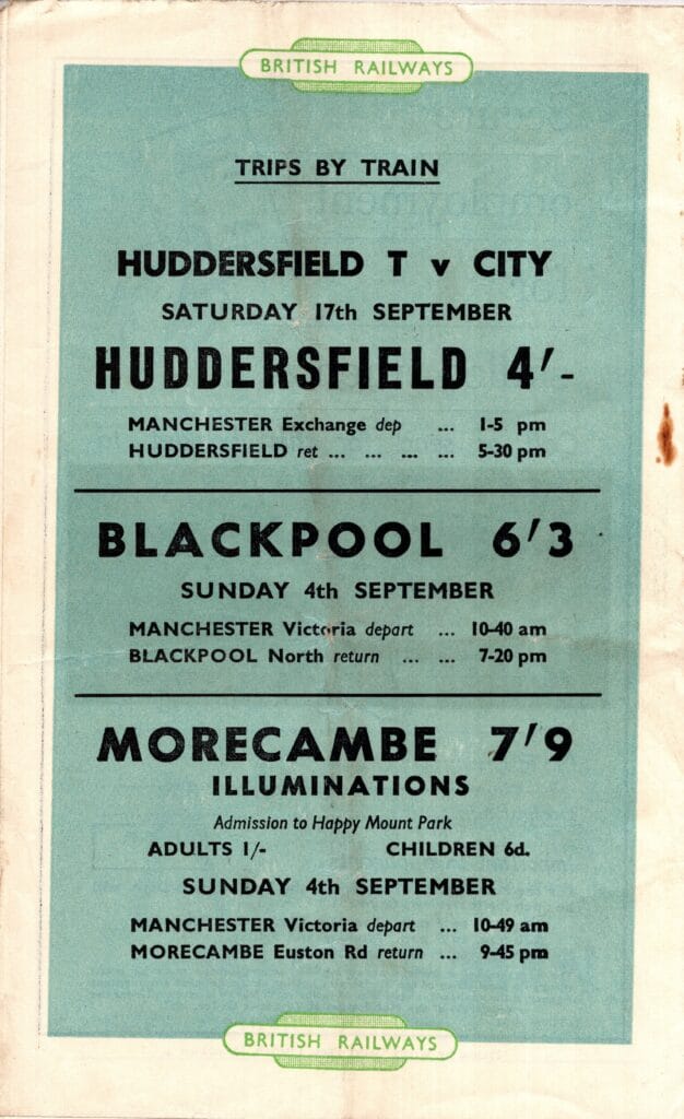 3rd September 1955 Manchester City v Manchester United Division One Matchday 05 1955-1956 - Image 2