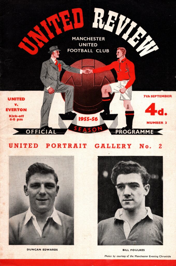 7th September 1955 Manchester United v Everton Division One Matchday 06 1955-1956