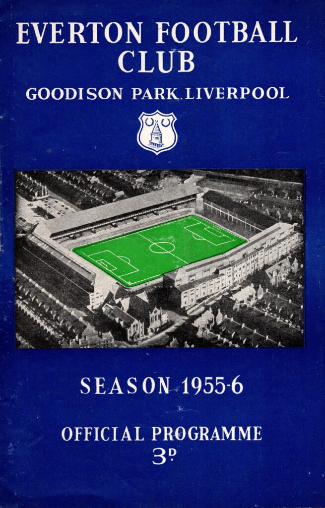 14th September 1955 Everton v Manchester United Division One Matchday 08 1955-1956