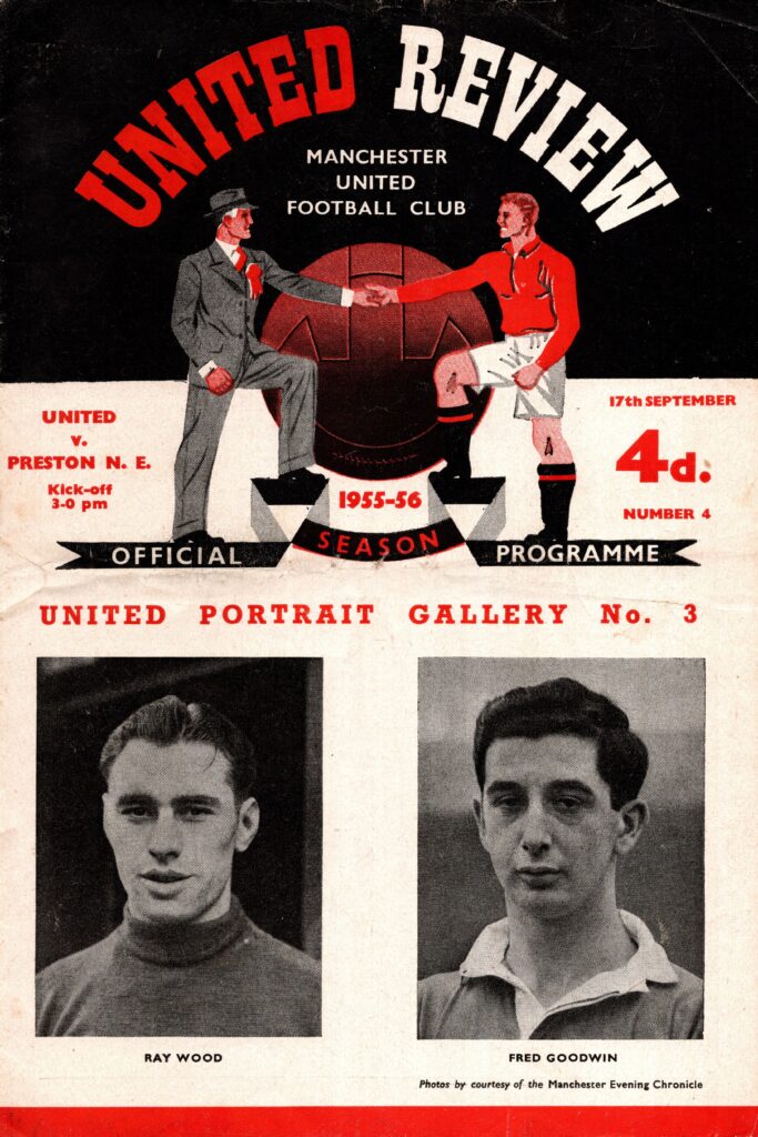 17th September 1955 Manchester United v Preston North End Division One Matchday 09 1955-1956