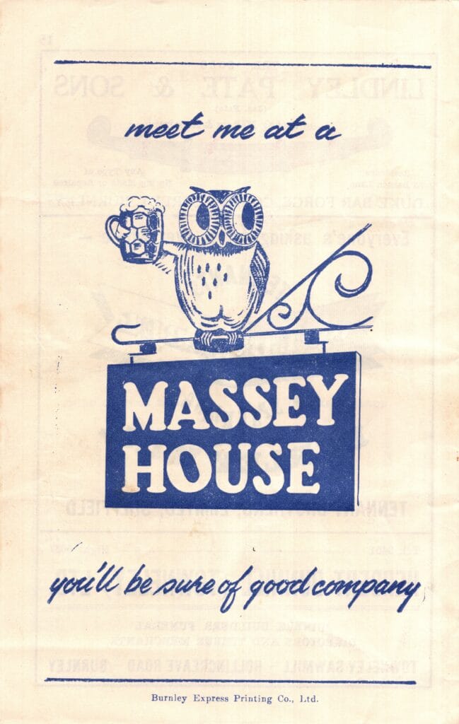 24th September 1955 Burnley v Manchester United Division One Matchday 10 1955-1956 - Image 2