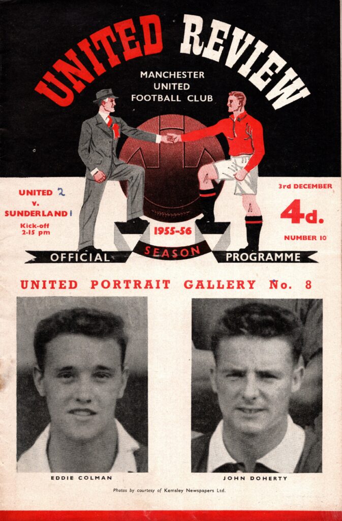 3rd December 1955 Manchester United v Sunderland AFC Division One Matchday 20 1955-1956