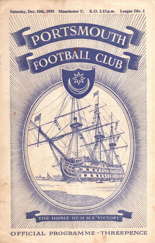 10th December 1955 Portsmouth v Manchester United Division One Matchday 21 1955-1956