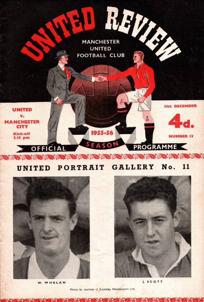 31st December 1955 Manchester United v Manchester City Division One Matchday 26 1955-1956