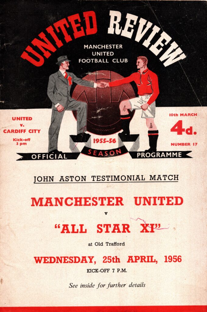 10th March 1956 Manchester United v Cardiff City Division One Matchday 34 1955-1956