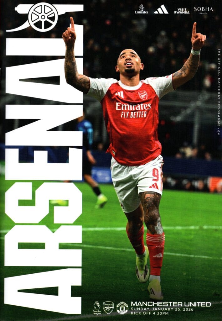 25th January 2026 Arsenal v Manchester United Premier League Matchday 23 2025-2026
