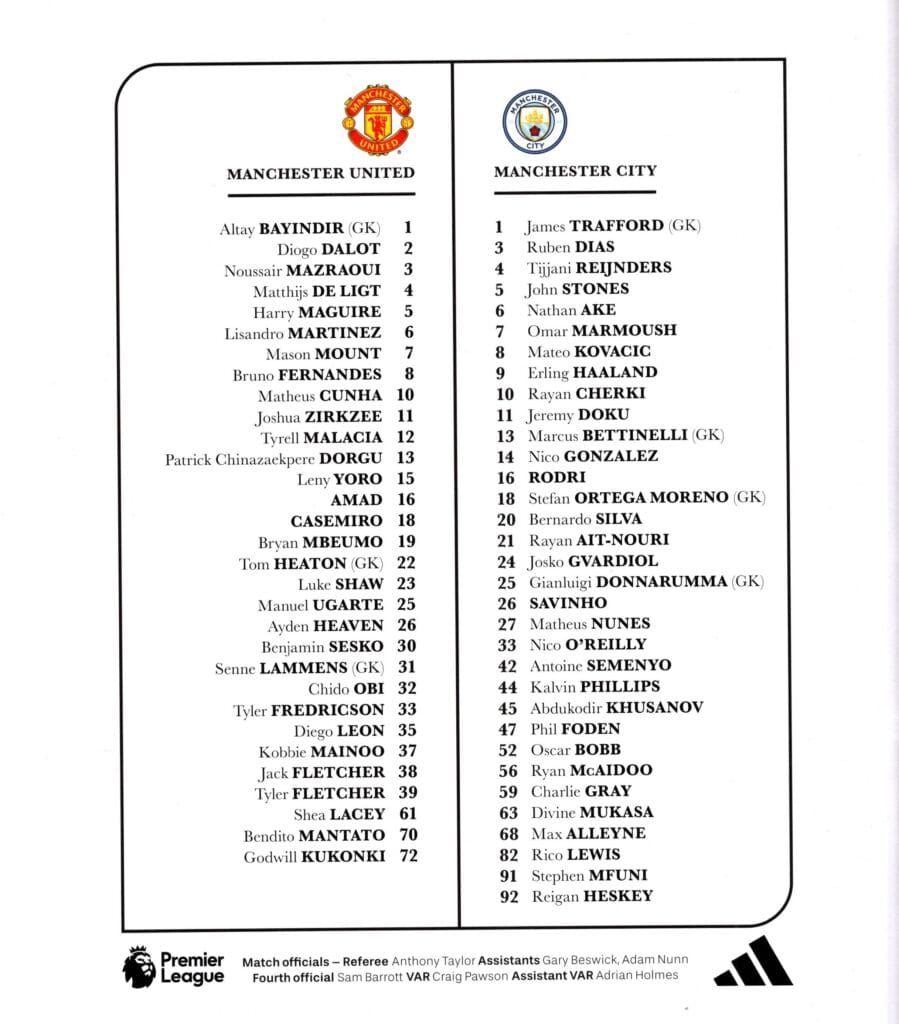17th January 2026 Manchester United v Manchester City Premier League Matchday 22 2025-2026 - Image 2