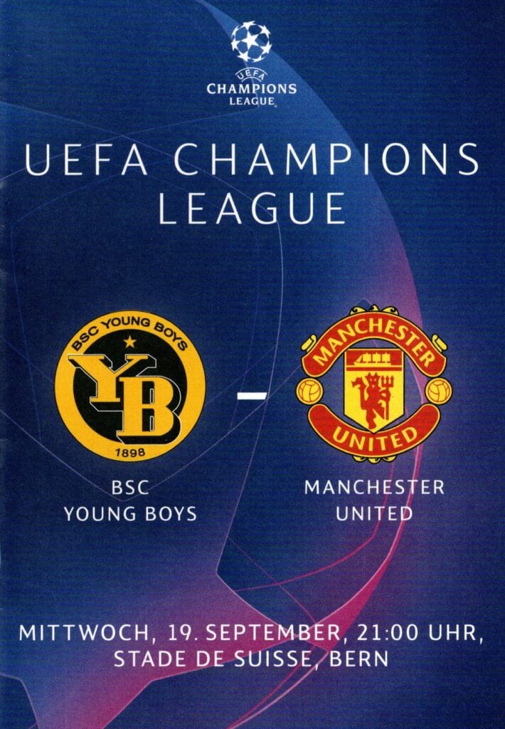 19th September 2018 Young Boys v Manchester United Champions League Matchday 01 - Group H 2018-2019