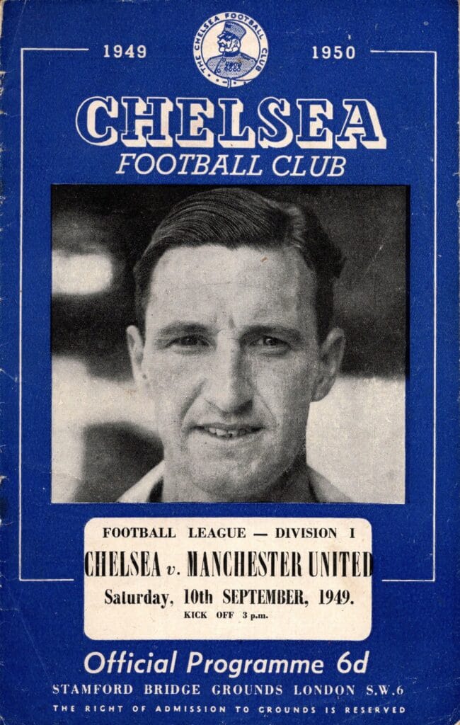 10th September 1949 Chelsea v Manchester United Division One Matchday 07 1949-1950
