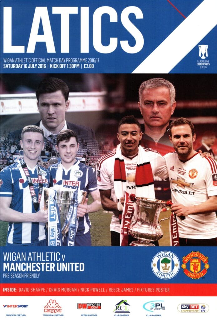 16th July 2016 Wigan Athletic v Manchester United Friendly Pre-Season 2016-2017