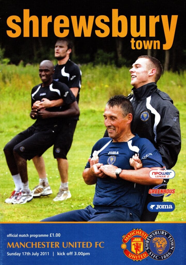 17th July 2011 Shrewsbury Town v Manchester United Friendly Pre-Season 2011-2012