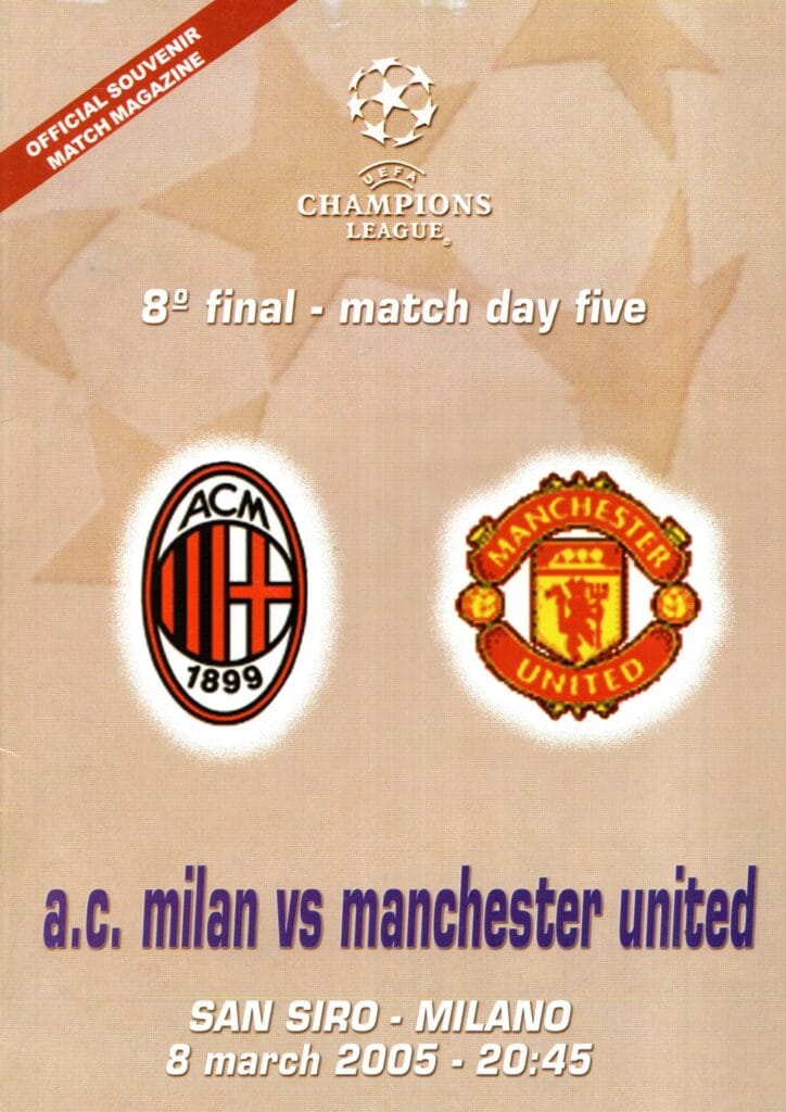 8th March 2005 AC Milan v Manchester United Champions League 1st K.O. Stage - 2nd Leg 2004-2005 - Image 3