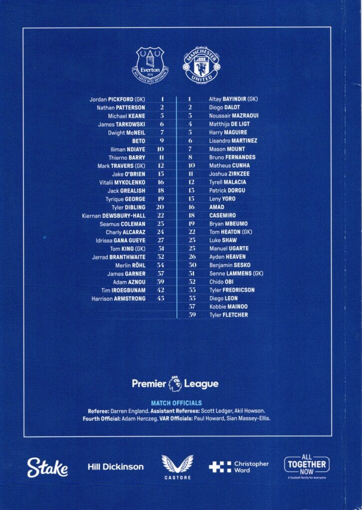 23rd February 2026 Everton v Manchester United Premier League Matchday 27 2025-2026 - Image 2