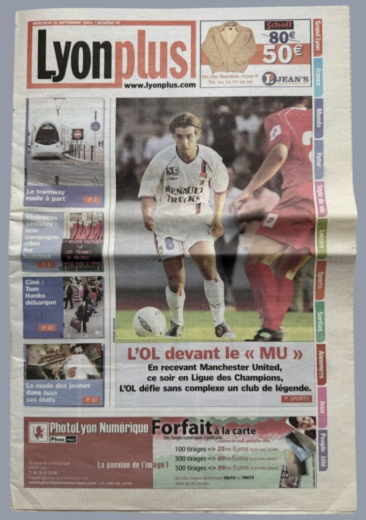 15th September 2004 Olympique Lyonnais v Manchester United Champions League Phase 01 - Group D - Matchday 01 2004-2005 - Image 4