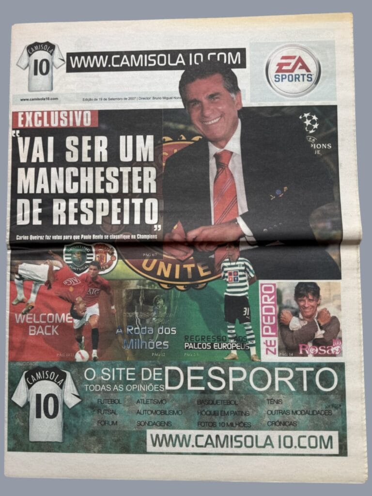 19th September 2007 Sporting Lisbon v Manchester United Champions League Group F - Matchday 01 2007-2008 - Image 3