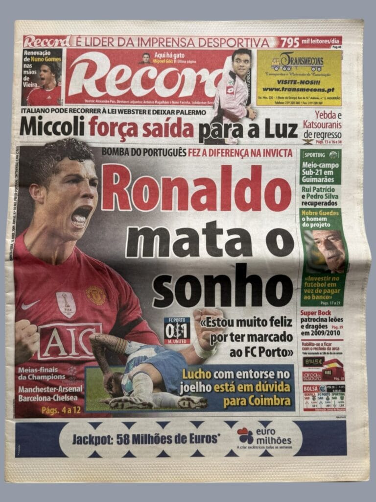 15th April 2009 Porto v Manchester United Champions League Quarter-Final - 2nd Leg 2008-2009