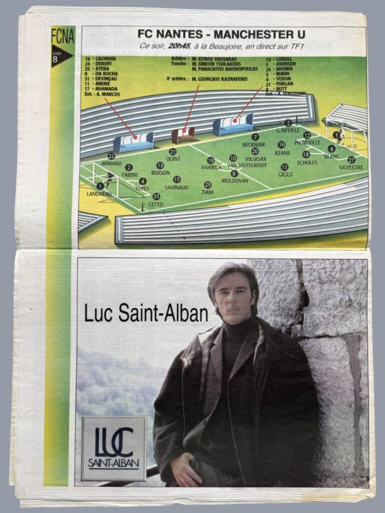 20th February 2002 Nantes Atlantique v Manchester United Champions League Group A - Matchday 03 2001-2002 - Image 2