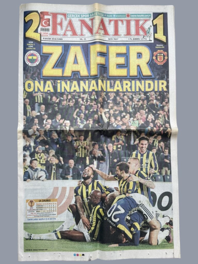 3rd November 2016 Fenerbahce v Manchester United Europa League Group A - Matchday 04 2016-2017