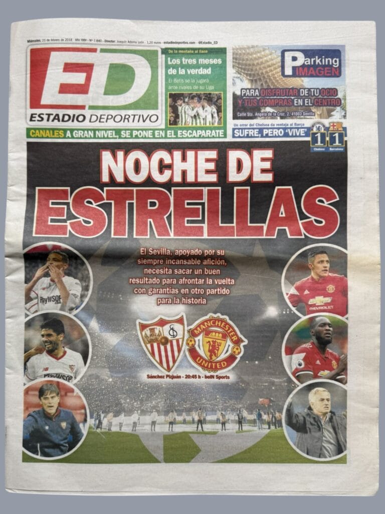 21st February 2018 Sevilla v Manchester United Champions League Last 16 1st Leg 2017-2018