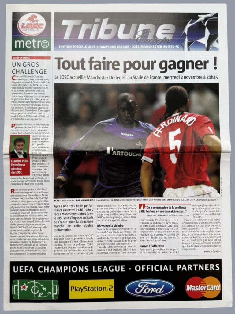 2nd November 2005 Lille v Manchester United Champions League Group D - Matchday 04 2005-2006 - Image 3