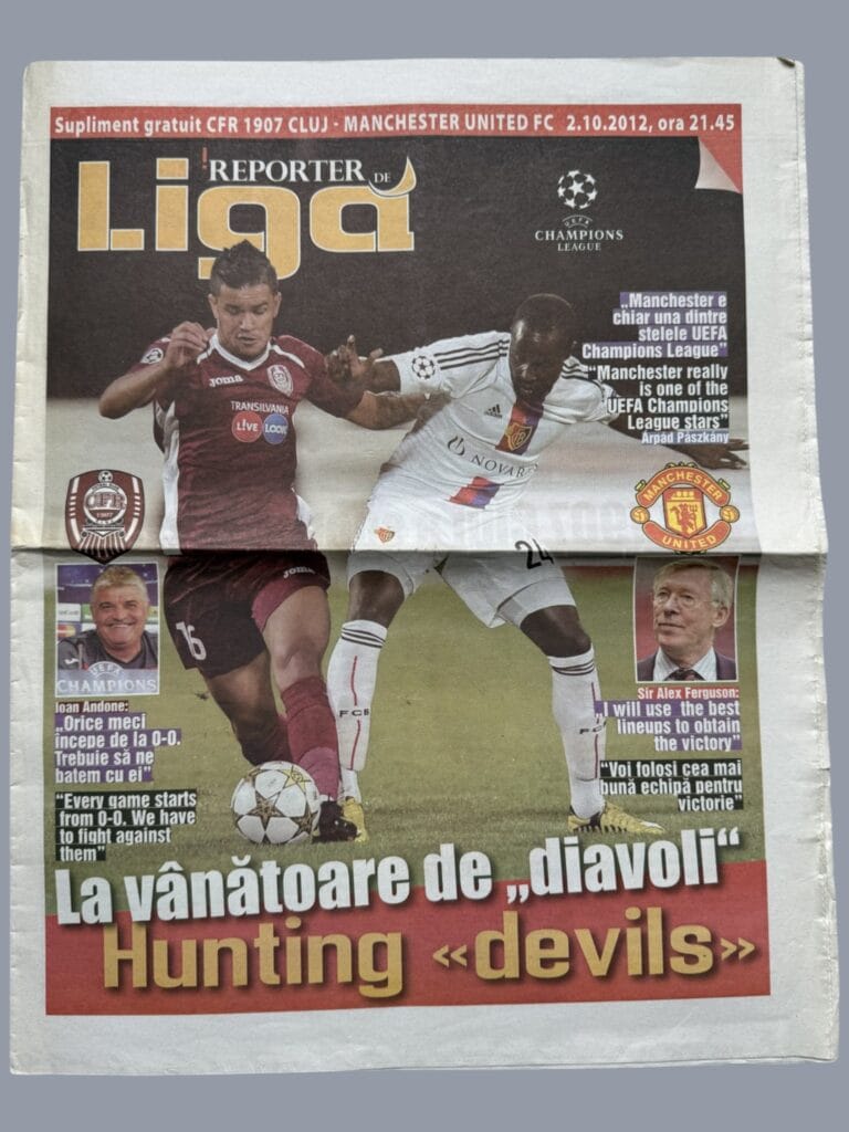 2nd October 2012 CFR Cluj v Manchester United Champions League Group H - Matchday 02 2012-2013