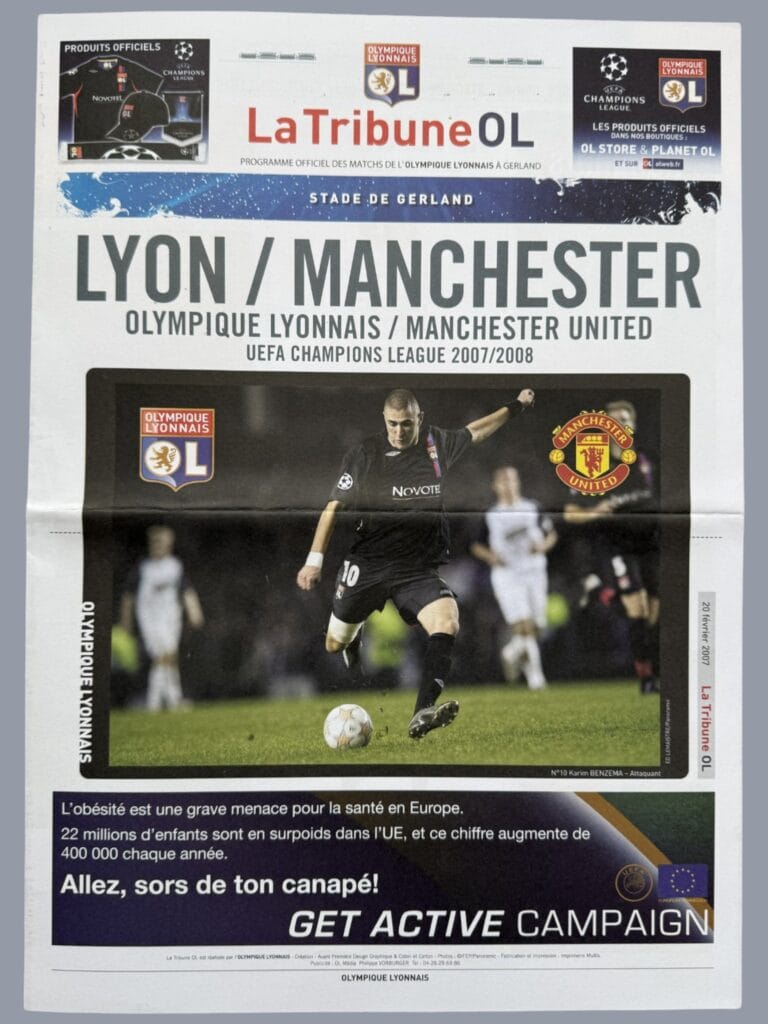 20th February 2008 Olympique Lyonnais v Manchester United Champions League 1st K.O. Stage - 1st Leg 2007-2008 - Image 3