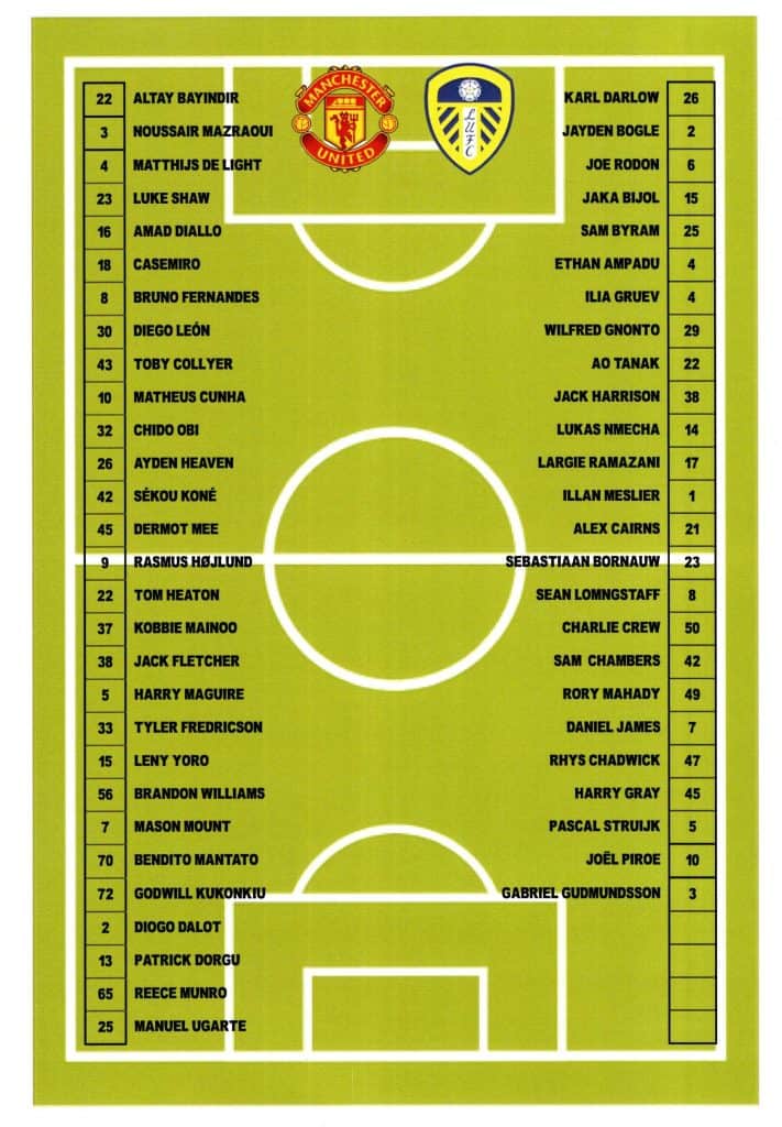 19th July 2025 Manchester United v Leeds United Friendly Pre-Season 2025-2026 - Image 2