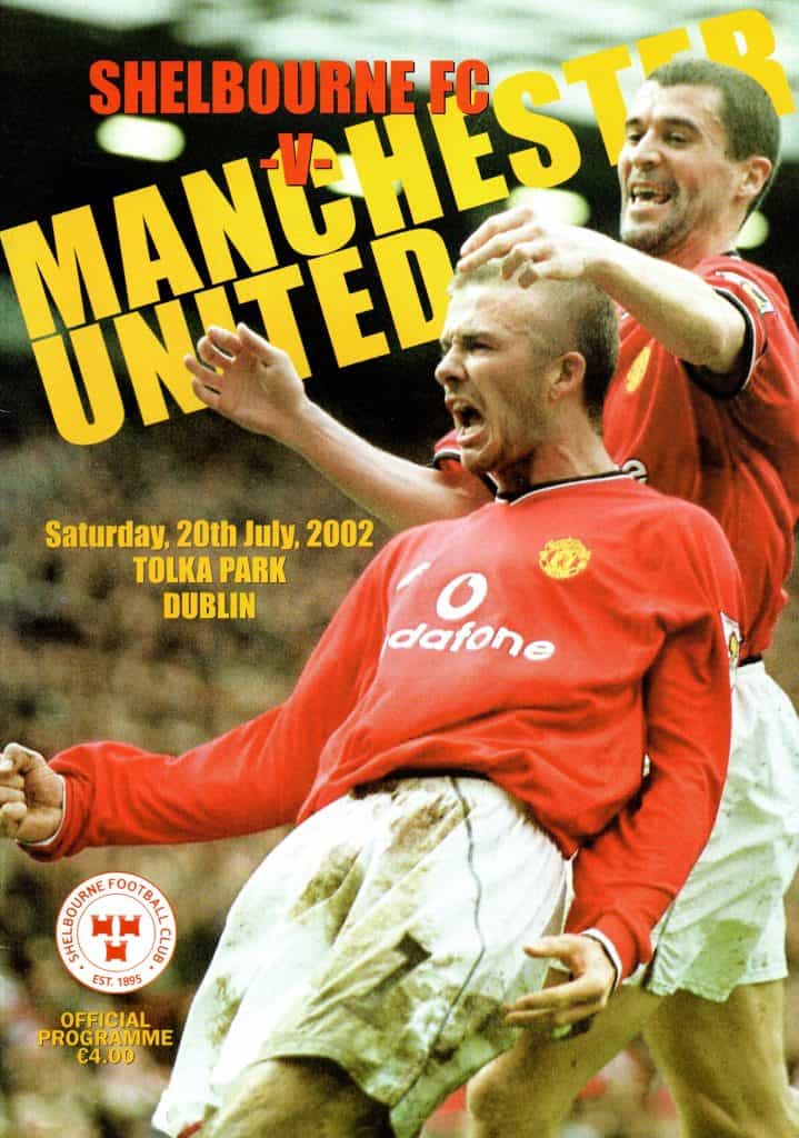20th July 2002 Shelbourne v Manchester United Friendly Pre Season 2002-2003