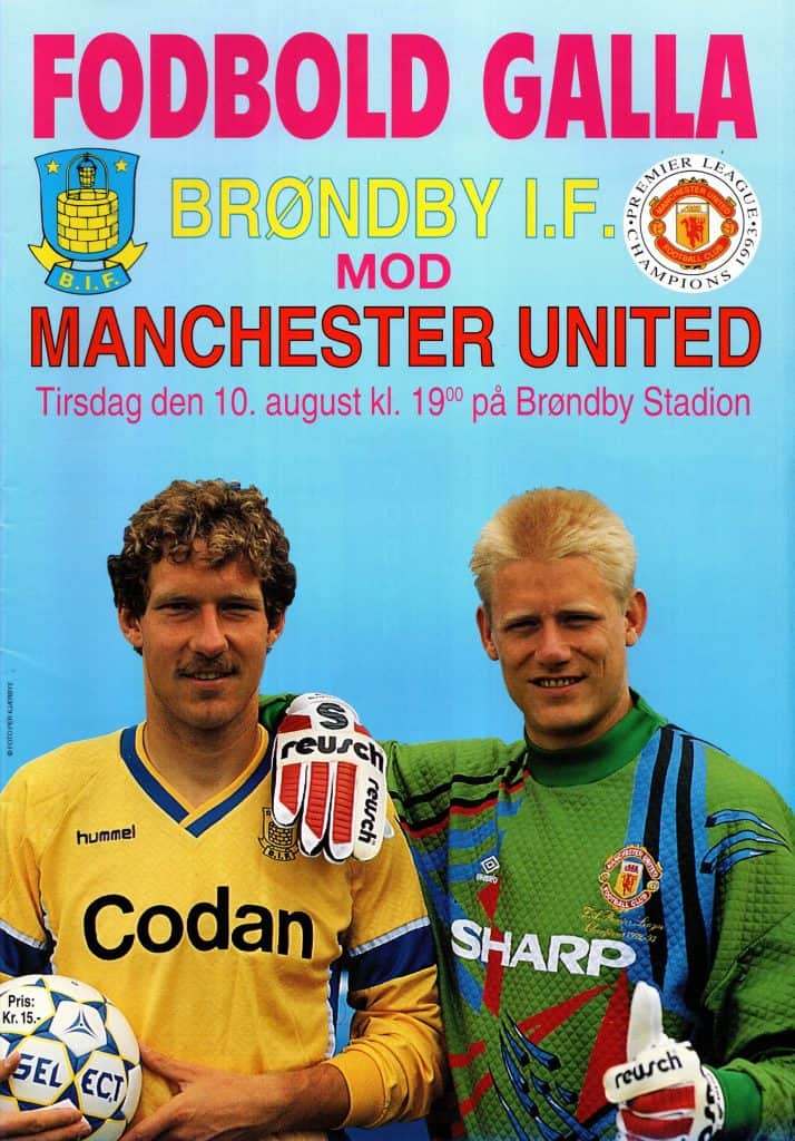 10th August 1993 Brøndby IF v Manchester United Friendly Pre Season 1993-1994