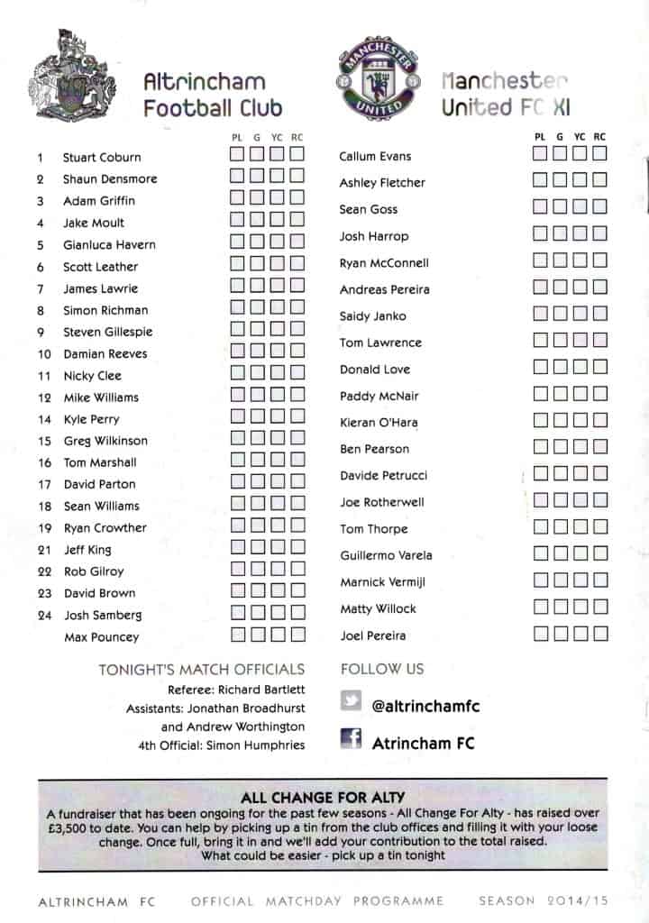 23rd July 2014 Altrincham v Manchester United Friendly Pre-Season 2014-2015 - Image 2