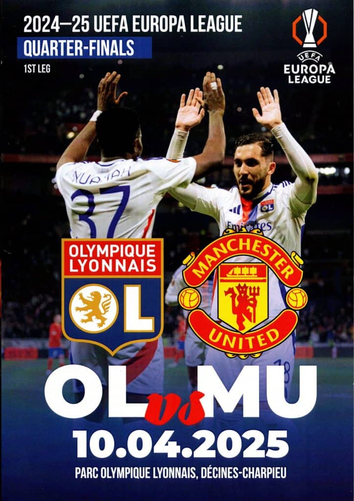 10th April 2025 Olympique Lyonnais v Manchester United Europa League  2024-2025