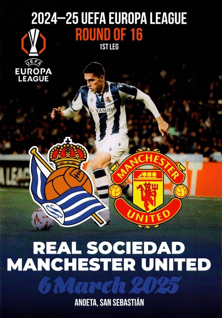 6th March 2025 Real Sociedad v Manchester United Europa League  2024-2025