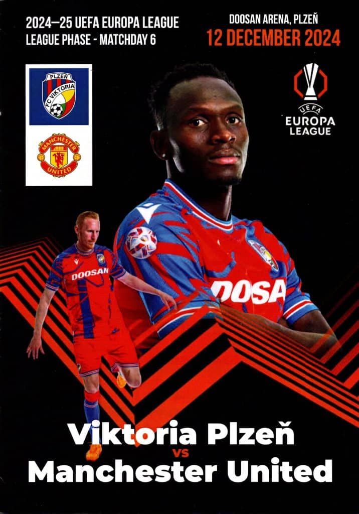 12th December 2024 Viktoria Plzen v Manchester United Europa League  2024-2025