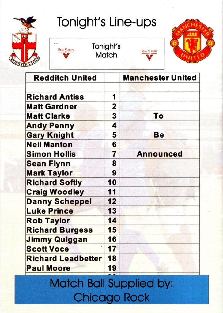 22nd July 2004 Redditch United v Manchester United Friendly Pre-Season 2004-2005 - Image 2