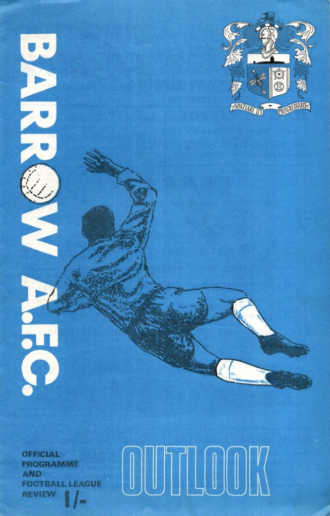 4th February 1970 Barrow v Manchester United Lancashire FA County Cup Semi-Final 1969-1970
