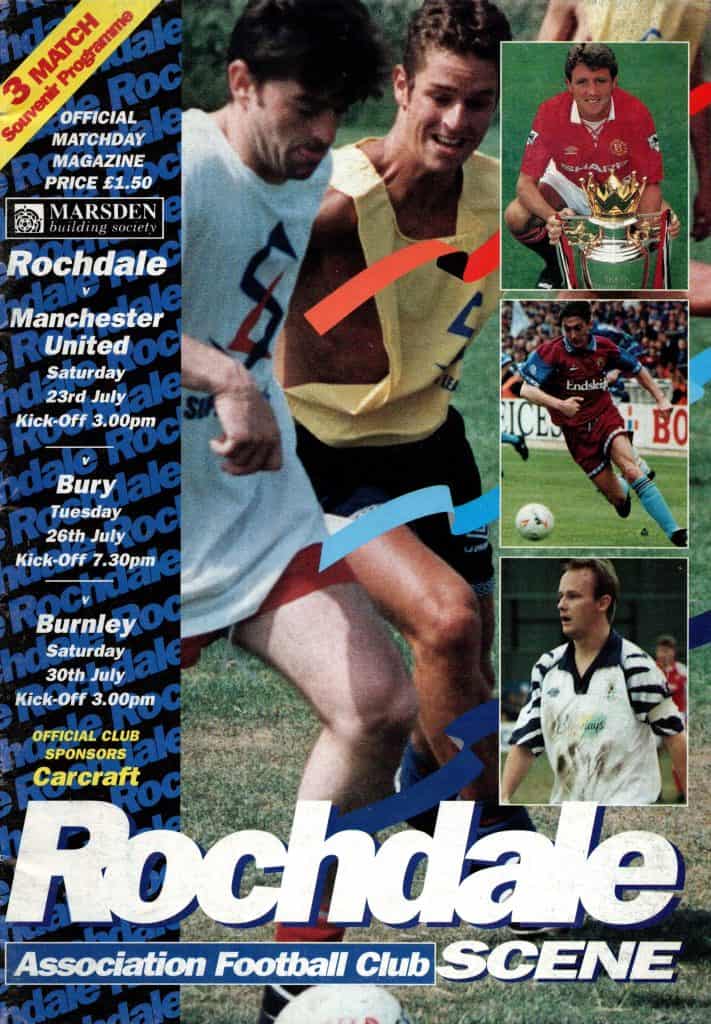 23rd July 1994 Rochdale v Manchester United Friendly Pre-Season 1994-1995