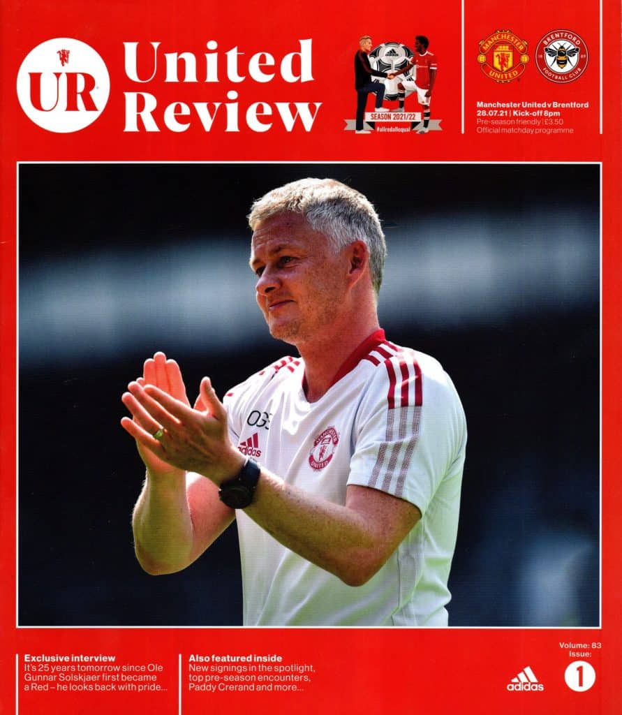 28th July 2021 Manchester United v Brentford Friendly Pre Season 2021-2022