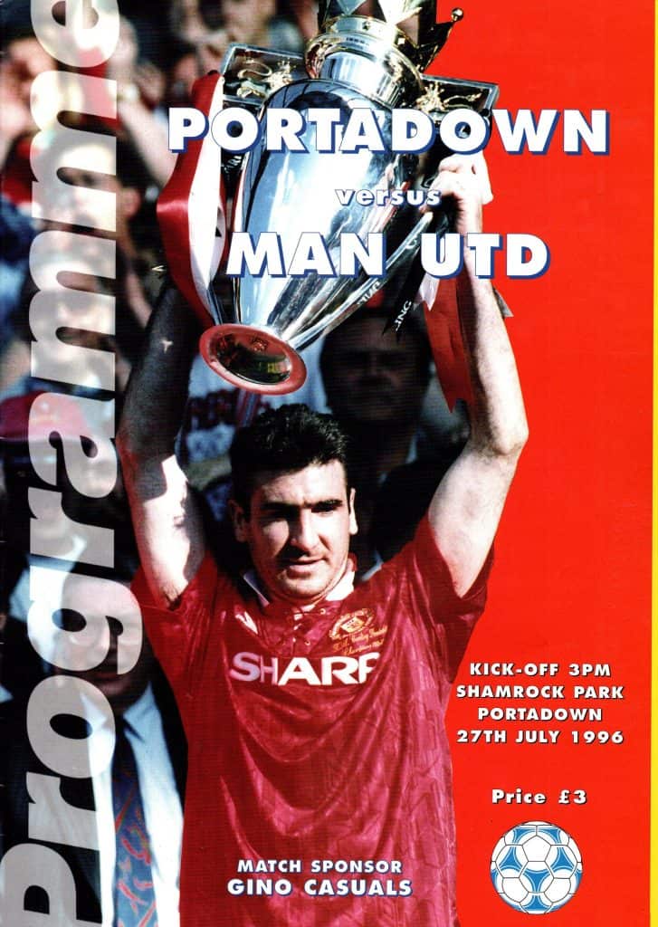 27th July 1996 Portadown v Manchester United Friendly Pre Season 1996-1997