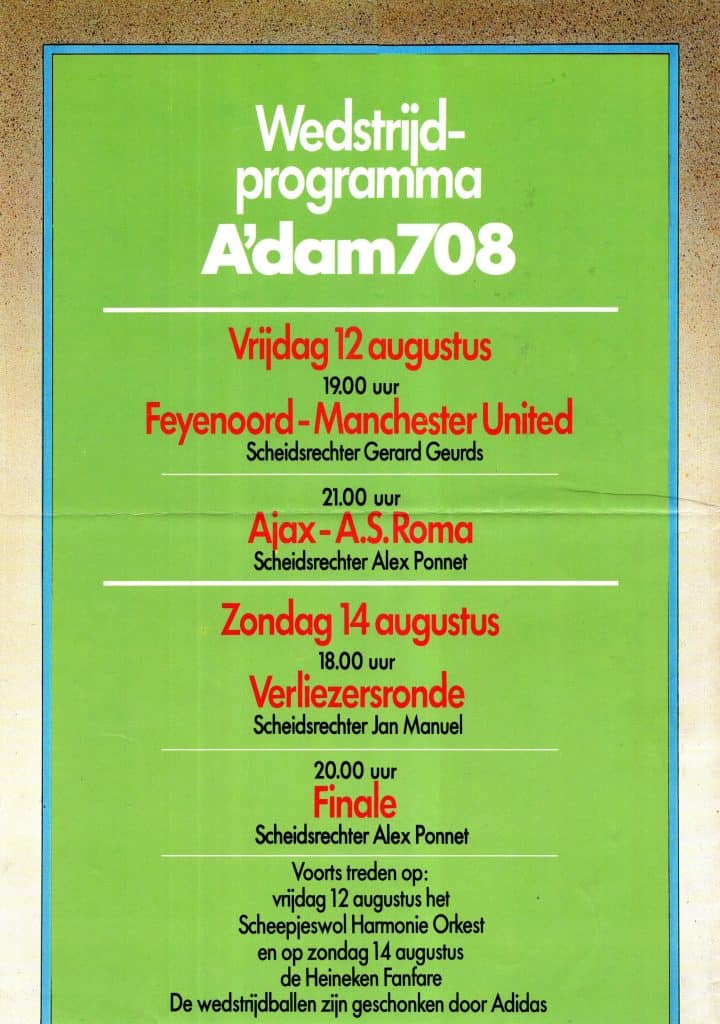 14th August 1983 Ajax v Manchester United Friendly Pre Season 1983-1984 - Image 2