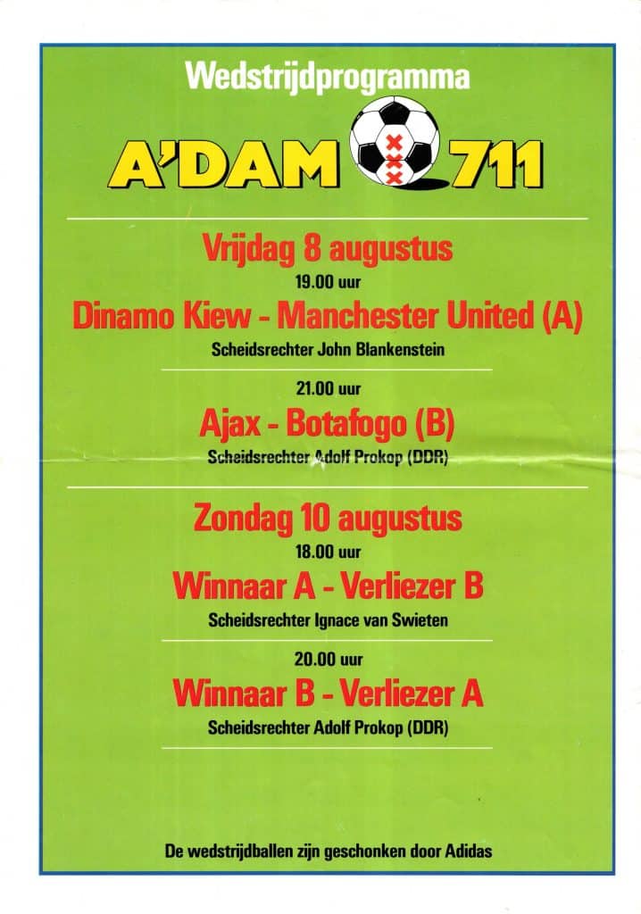 10th August 1986 Ajax v Manchester United Friendly Pre Season 1986-1987 - Image 2