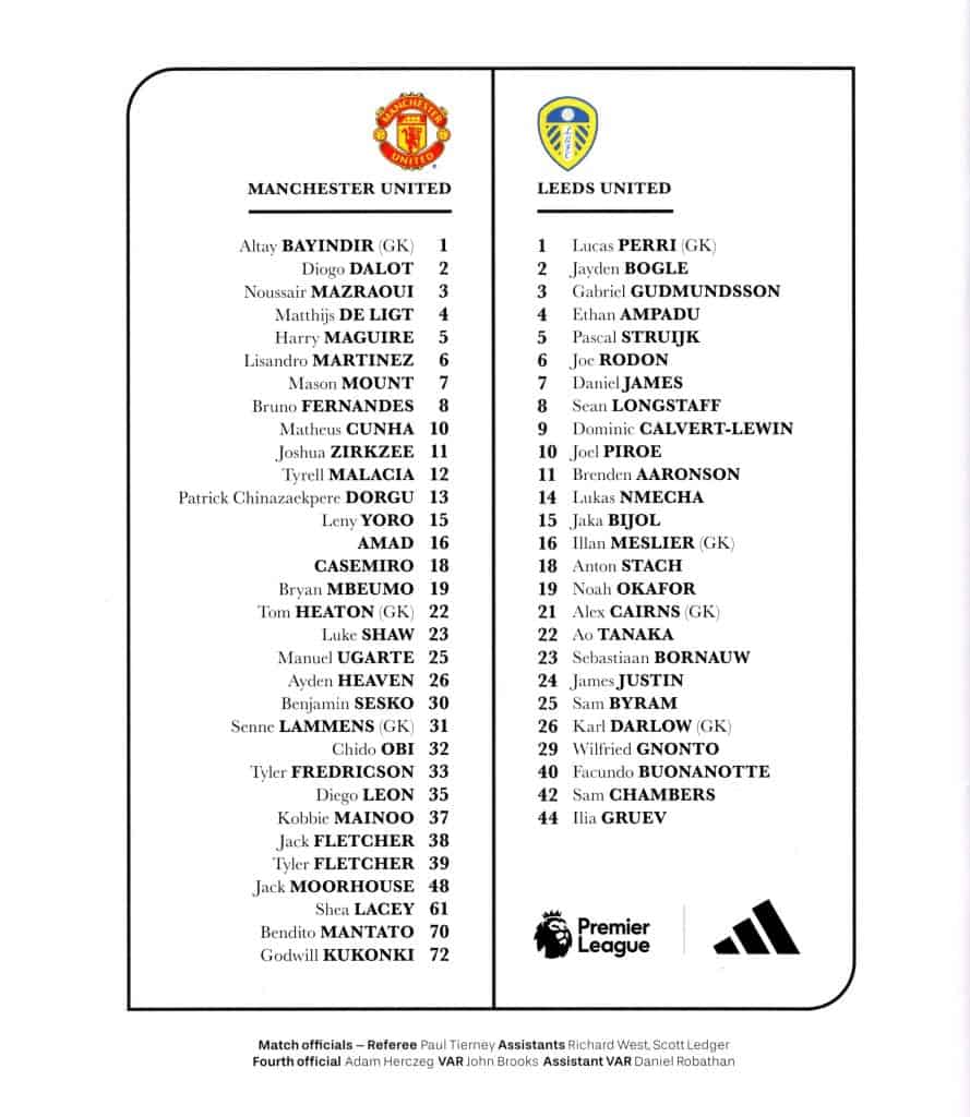 13th April 2026 Manchester United v Leeds United Premier League Matchday 32 2025-2026 - Image 2