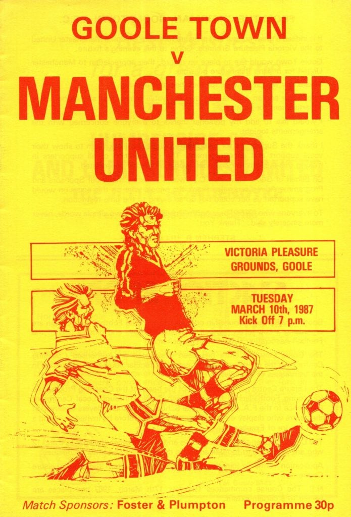 10th March 1987 Goole Town v Manchester United Friendly  1986-1987