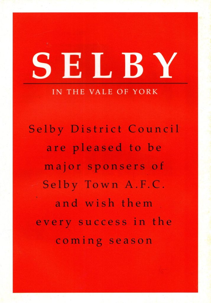 24th July 1999 Selby Town v Manchester United Friendly  1999-2000 - Image 2