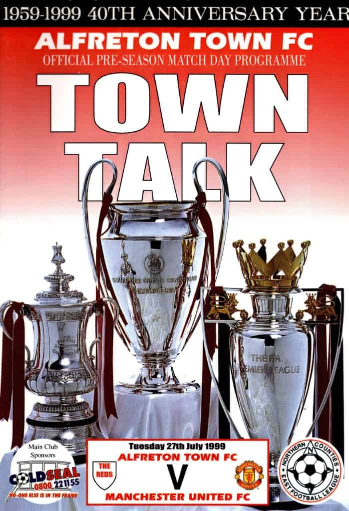 27th July 1999 Alfreton Town v Manchester United Friendly Pre-Season 1999-2000