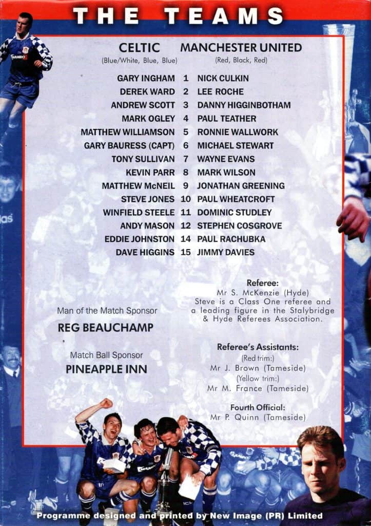 16th March 2000 Stalybridge Celtic v Manchester United Reserve League  1999-2000 - Image 2