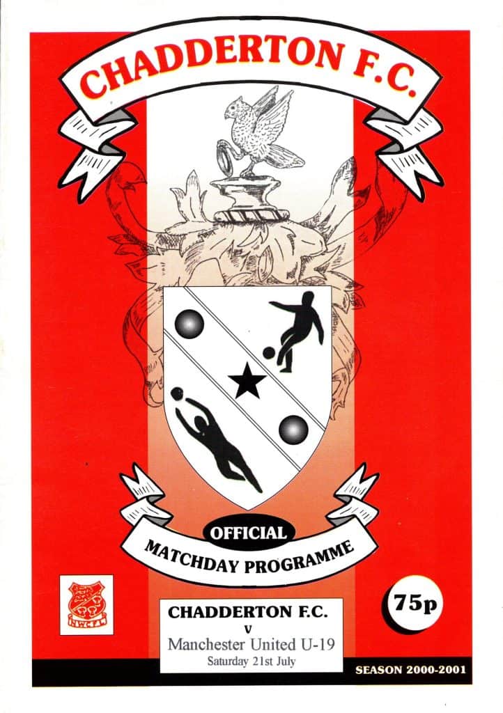 21st July 2000 Chadderton v Manchester United Youth Friendly Pre-Season 2000-2001