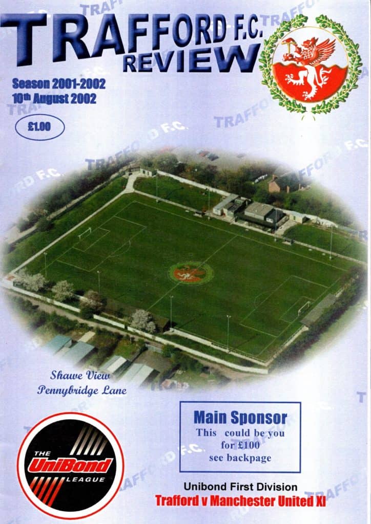 10th August 2002 Trafford v Manchester United Reserve Friendly Pre-Season 2002-2003