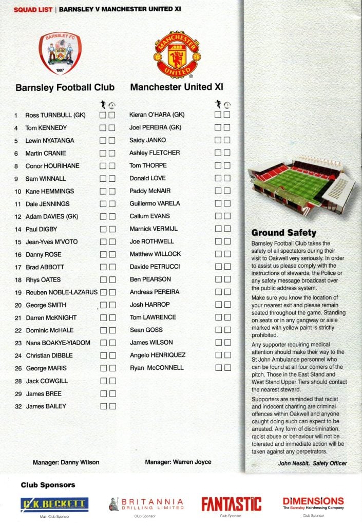 29th July 2014 Barnsley v Manchester United Reserve Friendly Pre-Season 2014-2015 - Image 2