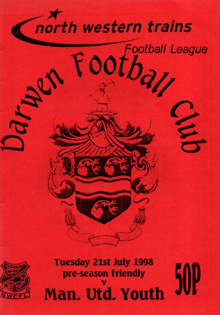 21st July 1998 Darwen v Manchester United Friendly  1998-1999